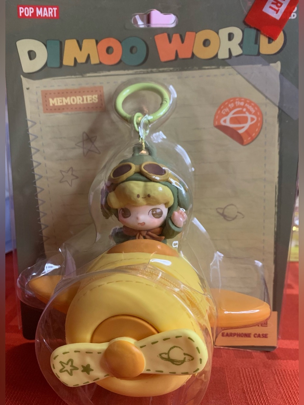 DIMOO WORLD Yellow Airplane Keychain Earphone Case